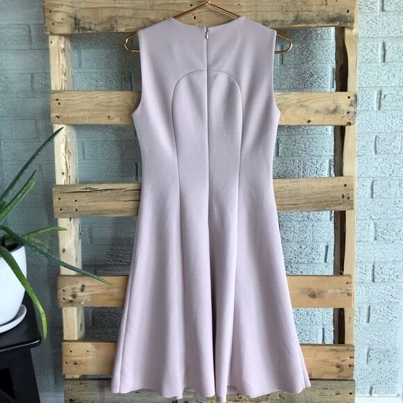 Elie Tahari Fluted Ponte Blush Pink Dress - Picture 4 of 6